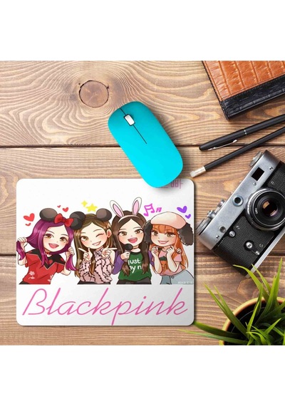 Black Pink Karakterler Baskılı Mousepad Mouse Pad
