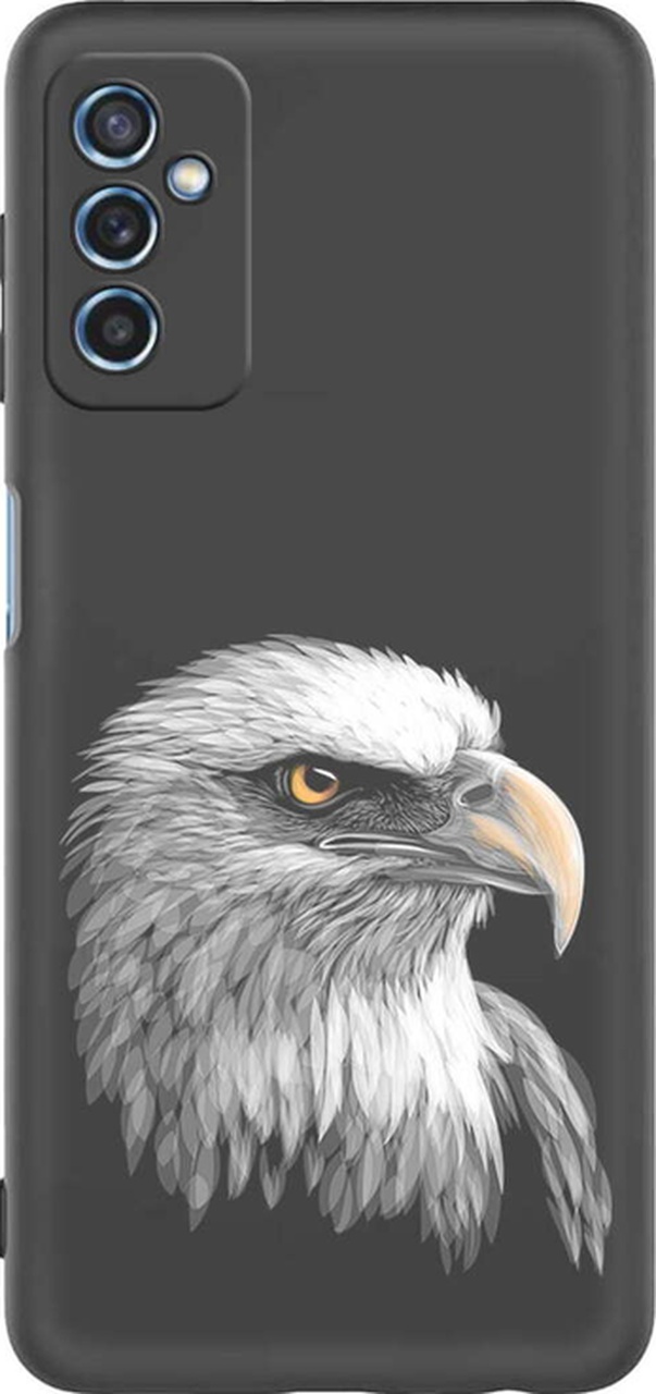 Samsung Galaxy M52 İle Uyumlu Kartal 0214c Tasarımlı Siyah Lansman Kılıf Çok Renkli