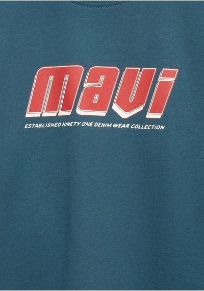 Mavi - Mavi Baskılı Mavi Tişört 6610412-70771 Yeşil
