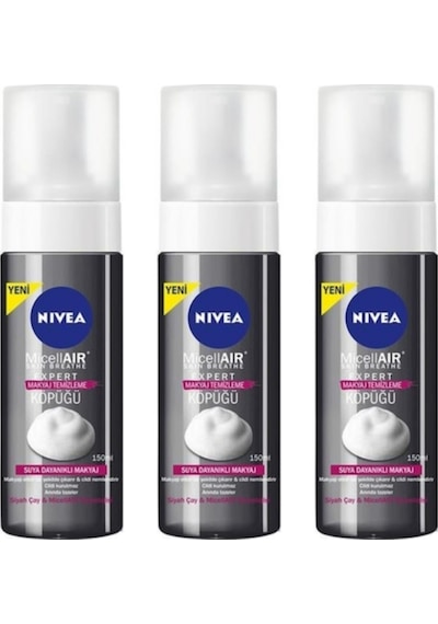 NIVEA Micellair Expert Yüz ve Göz Makyaj Temizleme Köpüğü 3 x 150 ML
