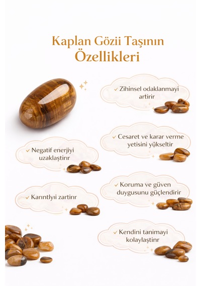 Doğal Taş Hayat Ağaci Dekoratif Biblo- Enerji Ağaci Kaplan Gözü Taşı