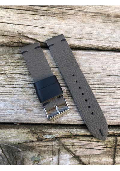 22 Mm Gri Deri El Yapımı Deri Kordon