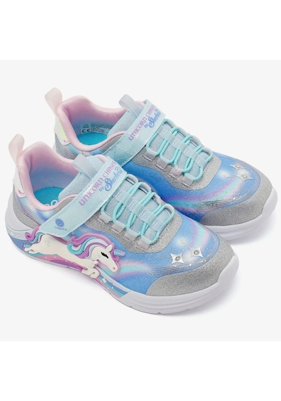 Skechers Unicorn Chaser 302298l-smlt Işıklı Ortopedik Çocuk Spor Ayakkabı Gri