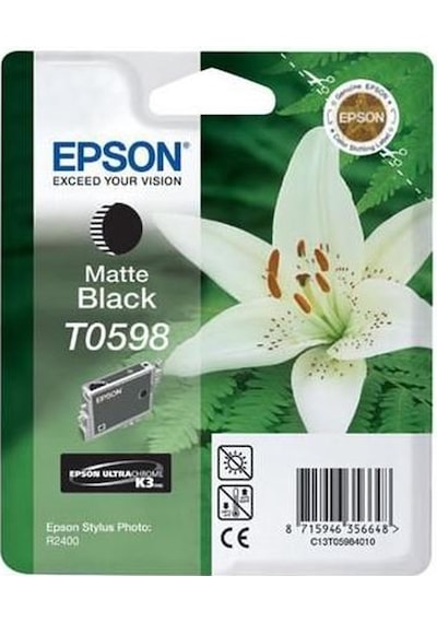 Epson T0598 C13T05984020 Mat Siyah Kartuş.R2400