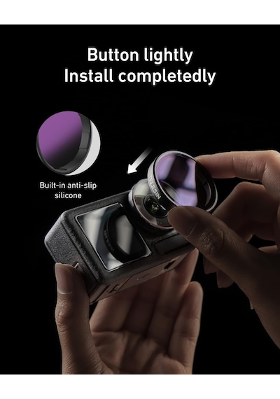 Telesın Djı Osmo Action 5 Pro/4/3, Xtra Edge/pro İçin Cpl Nd Filtresi