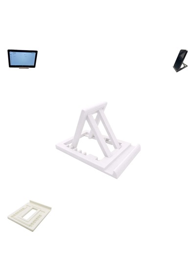 Özel Üretim Katlanabilir & Ayarlanabilir 7 Kademeli Telefon Tablet Standı Tablet Telefon Tutucu Beyaz