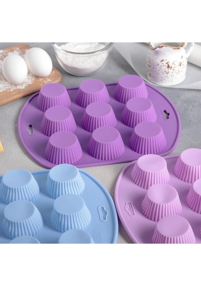 Tartolet Muffin Kek Pasta Silikon Kalıbı Goldcakes