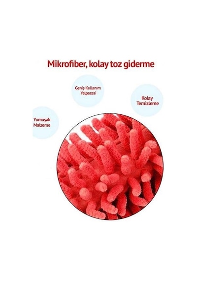 Mcg Mcg Teleskopik Mikrofiber Pratik Uzayabilen Toz Alma Fırçası Aparatı