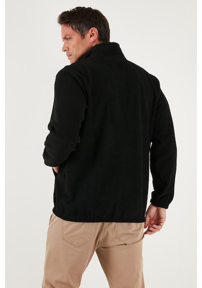 Buratti Regular Fit Yarım Fermuarlı Dik Yaka Yumuşak Dokulu Erkek Sweat 59060661 Siyah