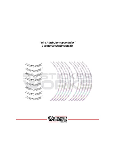 Yamaha Yzf-r3 Yazılı Jant Sticker Dış Ve İç Set Sticker Jant Şeridi Hologram