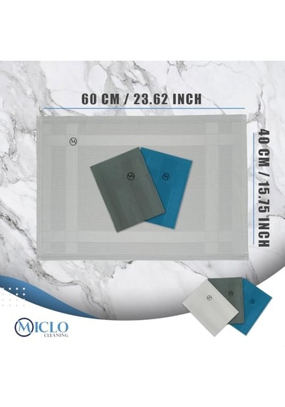 Mıclo Cleanıng Mikrofiber Temizlik Bezi 3'lü Set - Sihirli Bez Cam Ayna Bezi Dark Seri Açık Bej