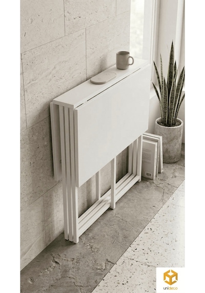 Workcomo Katlanır Çalışma Masası Yemek Masası Mutfak Masası Balkon Masası Beyaz - Beyaz Workcomo Katlanır Çalışma Masası Yemek Masası Mutfak Masası Balkon Masası Beyaz - Beyaz
