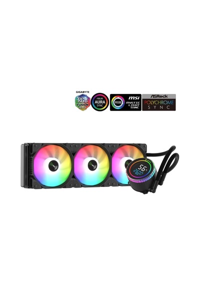 Skadi Round 360 Argb 360mm Sıvı İşlemci Soğutucu Am5 Ve Lga1700 Uyumlu Çok Renkli