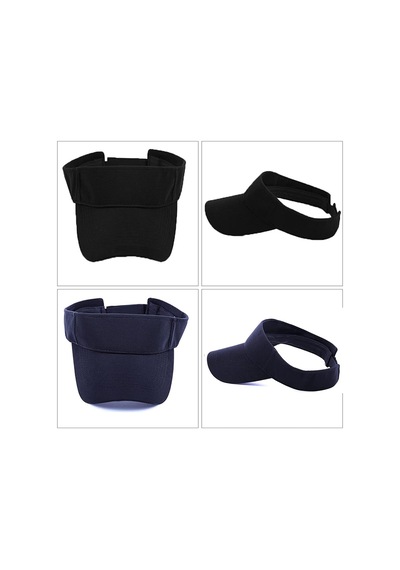 Unisex Uv Koruyucu Sporcu Plaj Vizör Şapka 2 Li Set (547423614)