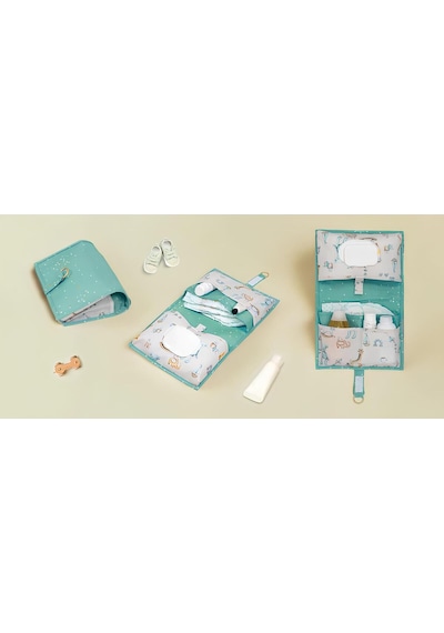 2 Adet Baby Alt Bakım Çantası - Bebek Alt Bakım Çantası 26x22x18 CM Mavi