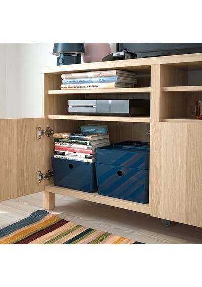 Ikea Kuggıs Kutu, Mavi-siyah, 18x26x8 Cm