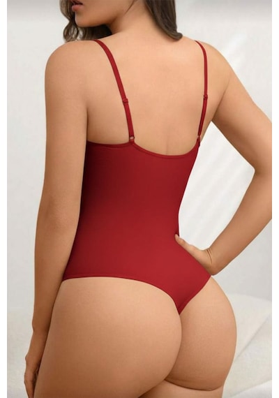 Fit Women Örme Kumaş Zıbın String Model ı Body 9052 Kırmızı