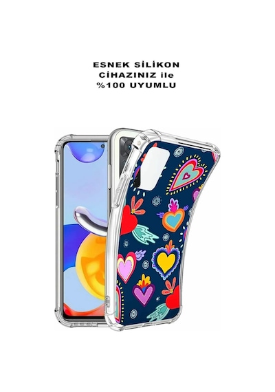 Samsung Galaxy M34 İle Uyumlu Retro Color 3 Baskılı Şeffaf Köşe Korumalı Antişok Kılıf