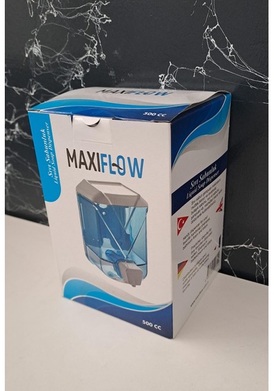 Maxıflow Plastik Sıvı Sabunluk - Şeffaf Mavi 500 Ml 13434 Diğer