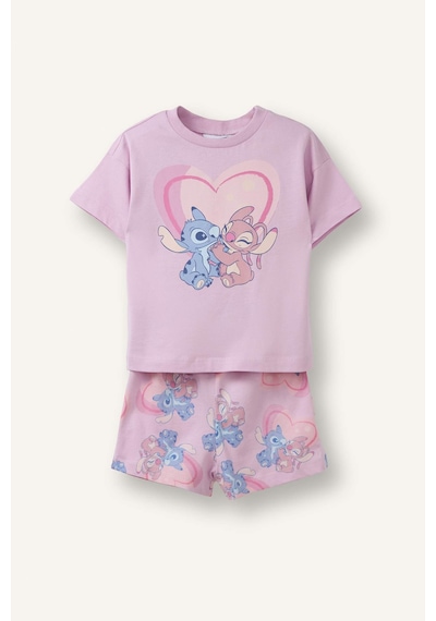Defacto Dısney Lılo & Stıtch Lisanslı 2li Leylak Pijama Takımı Kız Bebek H5750a526smpr139 Mor-pr139