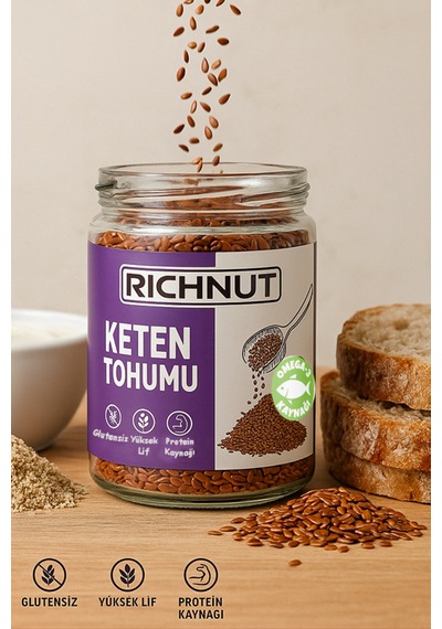 Keten Tohumu Tane Glütensiz