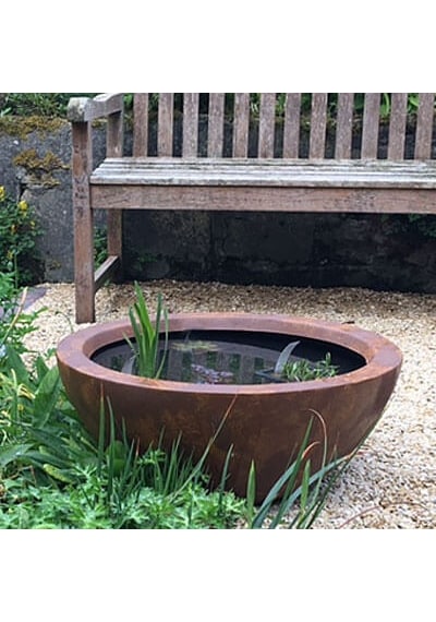 Corten Yuvarlak Saksı Küçük