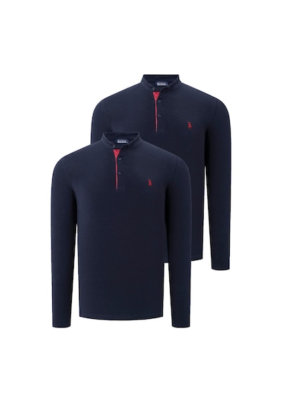 İkili Set V4009 Dewberry Erkek Sweatshırt-lacivert-lacivert Lacivert-lacivert