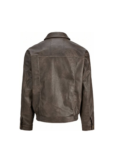Jack & Jones Jjmarlon Pu Jacket Kahverengi