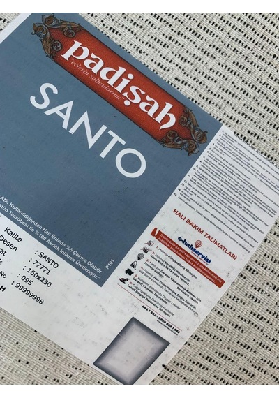 Padişah Halı Santo 77771 095 Serisi Akrilik Salon Oturma Yatak Odası Halısı Gri