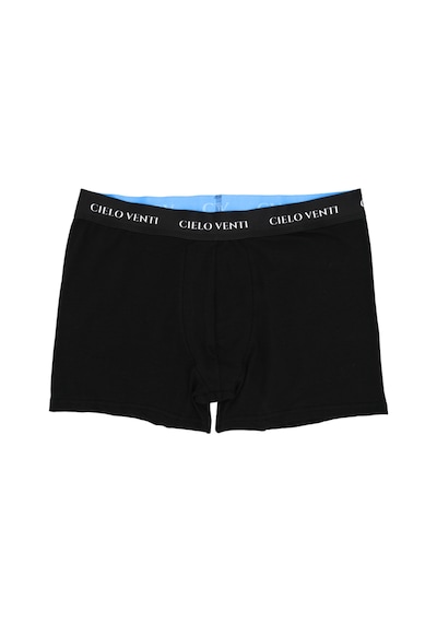 Cielo Venti Night Collection 3'lü Organik Pamuk Erkek Boxer Siyah - Bordo - Mavi - Beyaz