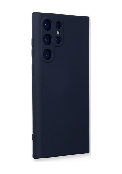 Samsung Galaxy Uyumlu   S23 Ultra Kılıf Nano İçi Kadife Silikon - Lacivert