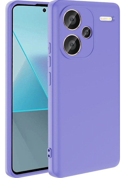 Xiaomi Redmi Note 13 Pro Plus 5g Kılıf Lansman İçi Kadife Kamera Korumalı Nano Silikon Kılıf Lila