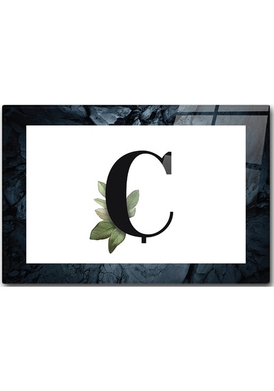 Decorita Cam Kesme Tahtası - Cam Kesme Tablası Harfli Tasarım Ç 20 CM x 30 CM