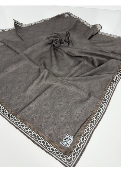 Levidor Lotus Desen Eşarp - 06107 Açık Kahve-11