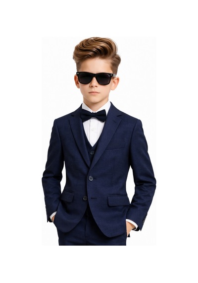 Ahengim Erkek Çocuk Slim Fit Premium Damatlık Smokin Takım Elbise Ak4000 Lacivert