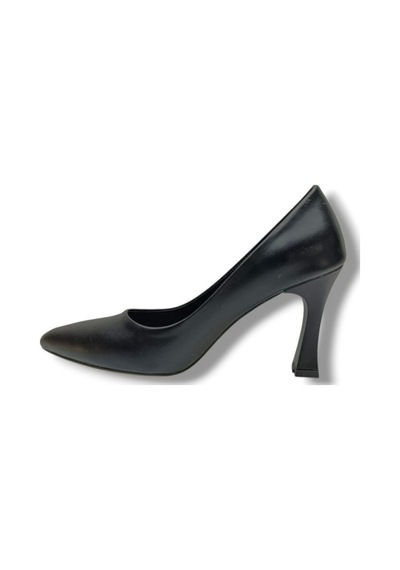 C-shoes Bj349-26 Cilt Deri Yüksek Topuklu Kadın Stiletto Siyah