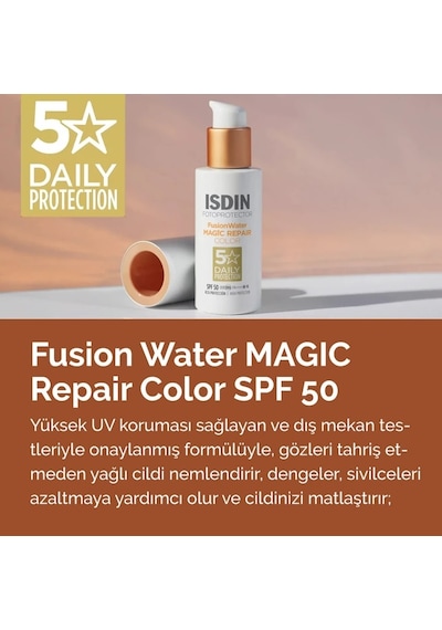 Isdin Fotoprotector Fusion Water Magic Repair Color SPF50 50 ML