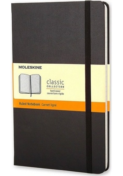Moleskine Sert Kapak Defter Siyah Çizgili - 11,5x18 - 2944