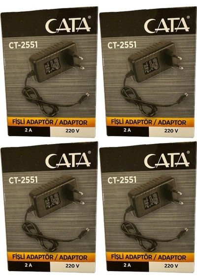 Cata Ct-2551 2 Amper 220v Fişli Adaptör 4 Adet