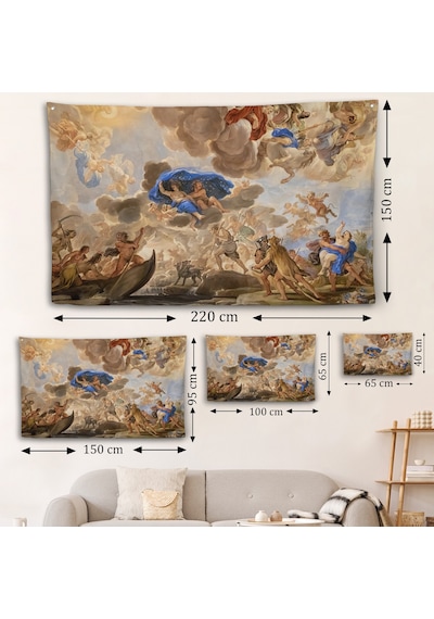 Floransa, İtalya Palazzo Medici'nin Tavan Panoramik Görünüm Duvar Örtüsü-7239