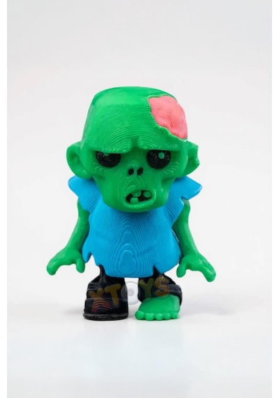 Zombi Figürü Anahtarlık, Hediyelik Halloween Çanta Aksesuarı Ve Hareketli Oyuncak Brain Chunk Açık Mavi