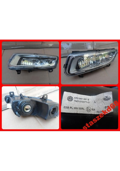 Vw Polo Sis Farı Gündüz Lambalı Ampullü Ve Duylu Sol Şoför Tarafı
