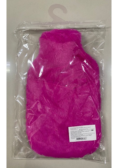 Sıcak Su Torbası Cepli Pembe Peluş Termofor 32,5x17,5cm 1500 Ml