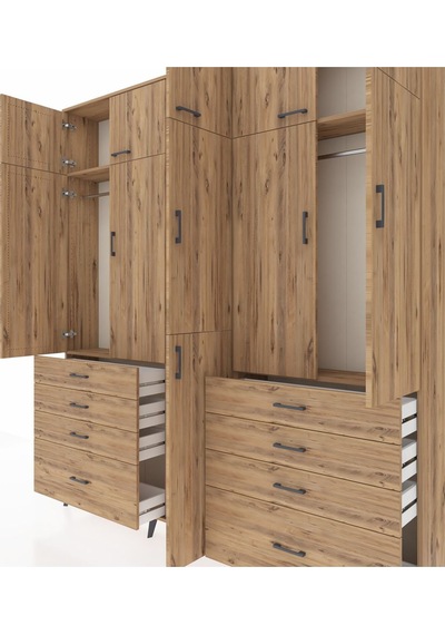 Arges Dolap 8 Raflı 8 Çekmeceli 3 Askılı 220x30x243 Çam-çam/çam Atlas Çam/atlas Çam Arges Dolap 8 Raflı 8 Çekmeceli 3 Askılı 220x30x243 Çam-çam/çam Atlas Çam/atlas Çam