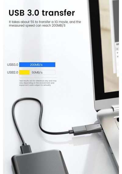 Torima YD-70 Siyah Usb To Type-C Mini Telefon Çevirici Adaptör