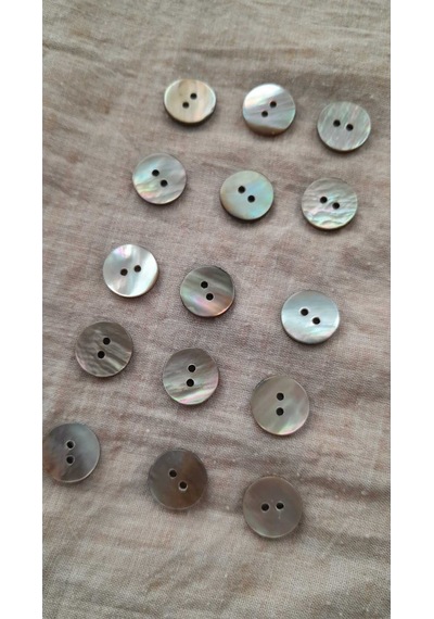 Doğal Hakiki İnci Midye Kabugu Düğme 12 Mm 15 Adet