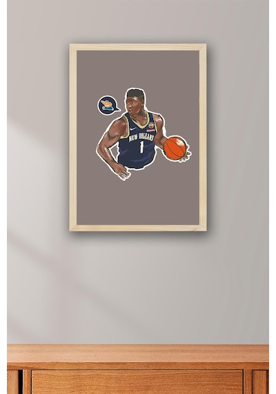 Zion Williamson Çerçeveli Tablo - Basketbol Nba Posteri Tablo