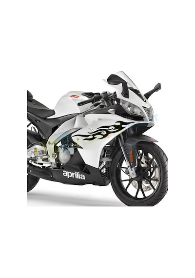 Araba Yan Ayna Motosiklet Alev Oto Sticker Etiket Yapıştırma 2 Ad