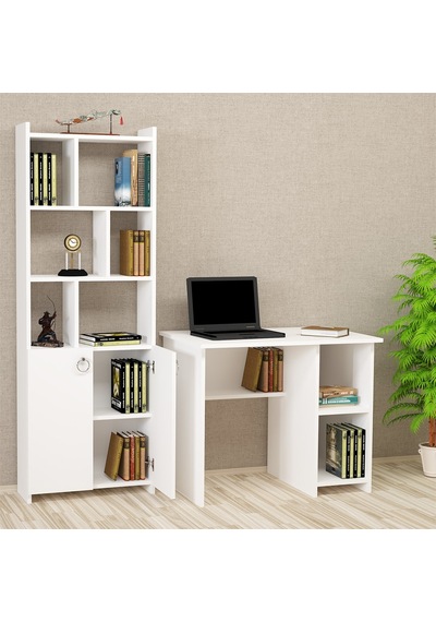 Kalenderdekor1 Kalender Dekor Avel Mayra 90 Cm Çalışma Masası Takımı Avm01 Beyaz