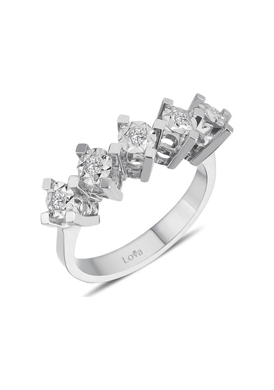 Lova 1,50 Karat Efektli Pırlanta Beştaş Yüzük - 1070102